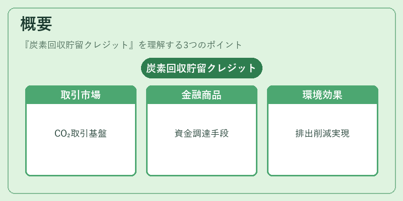 概要（炭素回収貯留クレジット）の図解