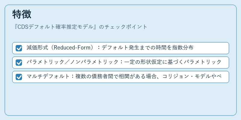 特徴（CDSデフォルト確率推定モデル）の図解