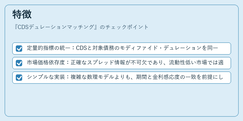 特徴(CDSデュレーションマッチング)の図解