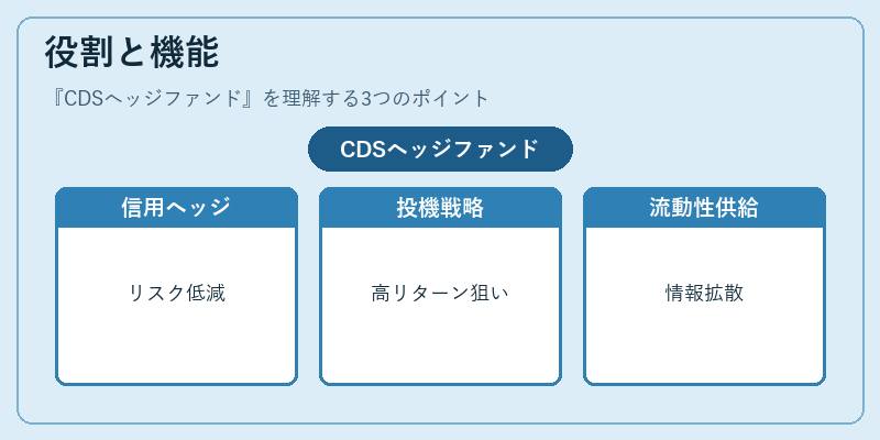 役割と機能(CDSヘッジファンド)の図解
