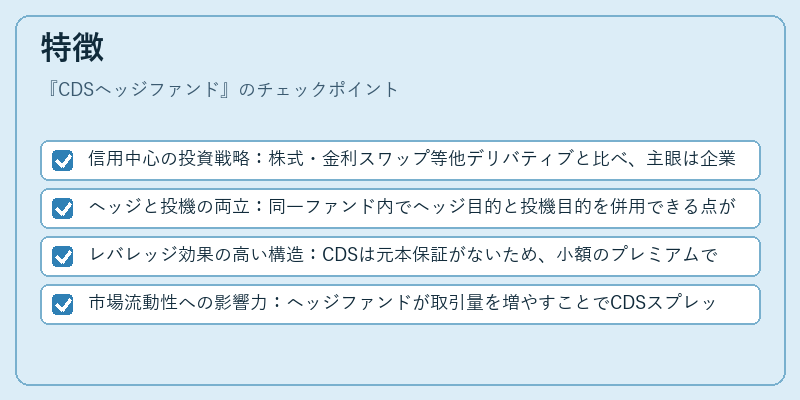 特徴(CDSヘッジファンド)の図解