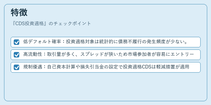 特徴（CDS投資適格）の図解
