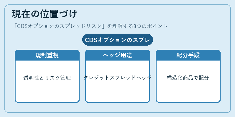 現在の位置づけ（CDSオプションのスプレッドリスク）の図解