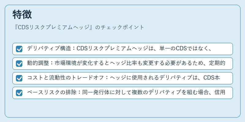 特徴（CDSリスクプレミアムヘッジ）の図解