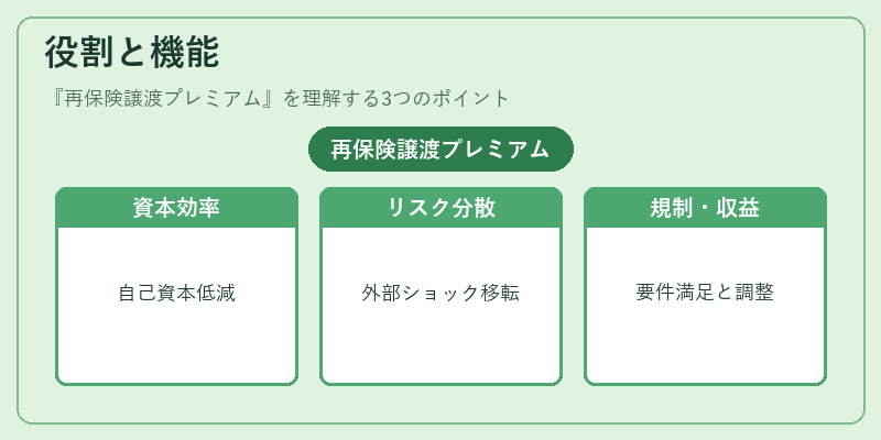 役割と機能（再保険譲渡プレミアム）の図解