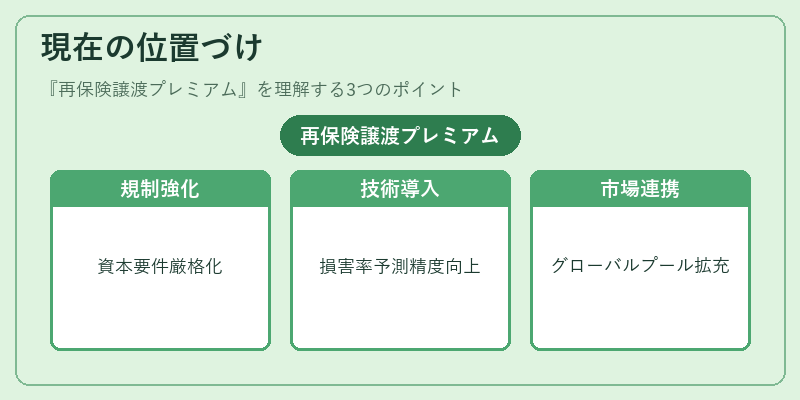 現在の位置づけ（再保険譲渡プレミアム）の図解