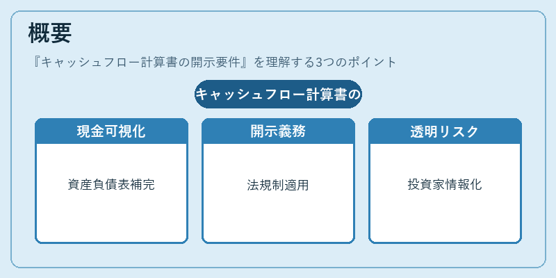 概要（キャッシュフロー計算書の開示要件）の図解