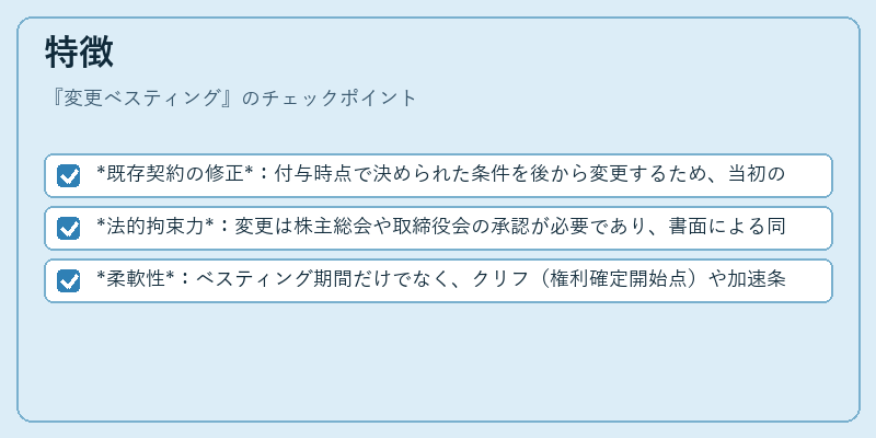 特徴(変更ベスティング)の図解
