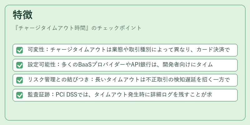 特徴(チャージタイムアウト時間)の図解