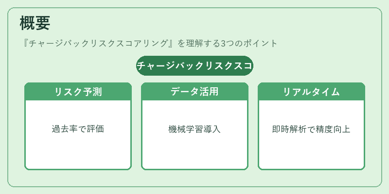概要（チャージバックリスクスコアリング）の図解