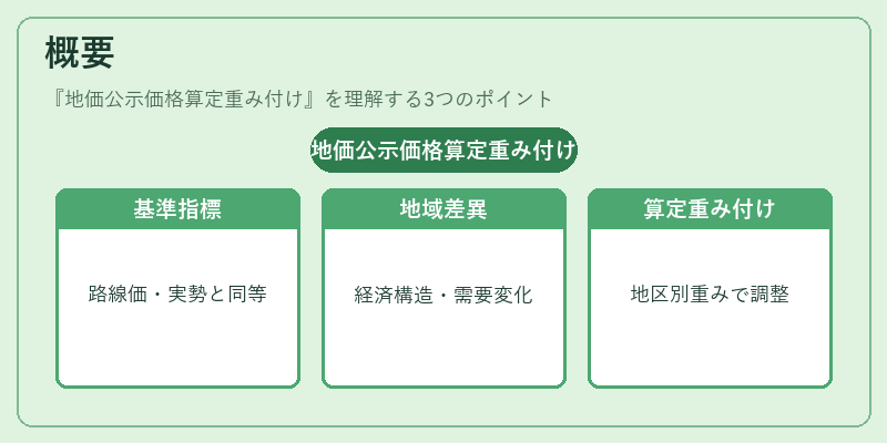 概要(地価公示価格算定重み付け)の図解