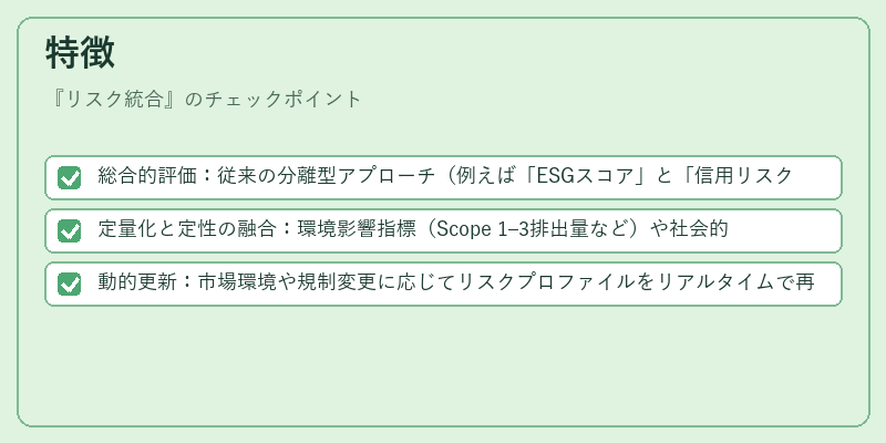特徴(リスク統合)の図解
