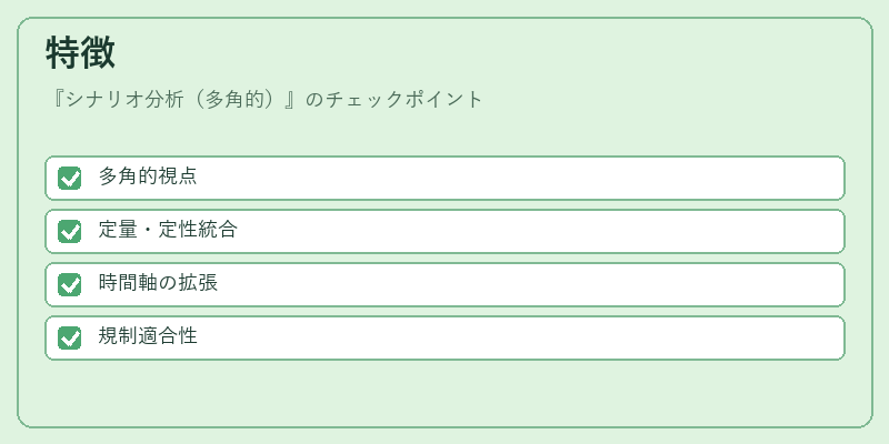 特徴（シナリオ分析（多角的））の図解