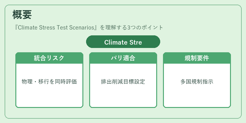 概要（Climate Stress Test Scenarios）の図解