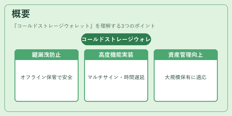 概要（コールドストレージウォレット）の図解