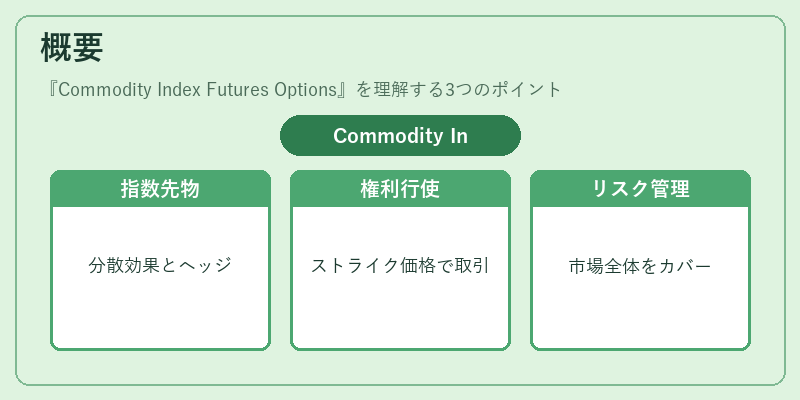概要（Commodity Index Futures Options）の図解
