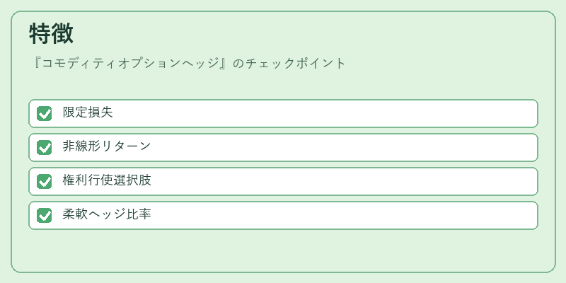 特徴（コモディティオプションヘッジ）の図解