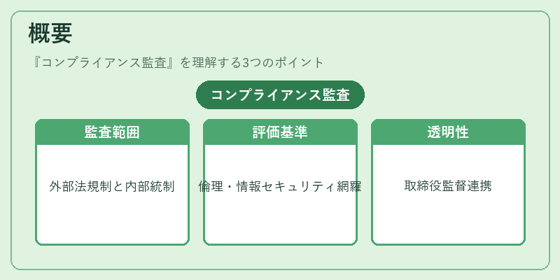 概要（コンプライアンス監査）の図解