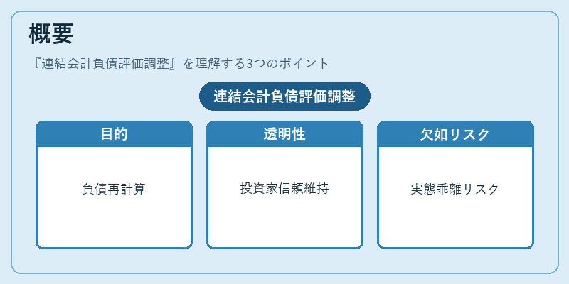 概要（連結会計負債評価調整）の図解