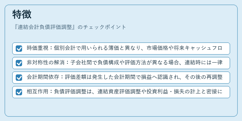特徴（連結会計負債評価調整）の図解