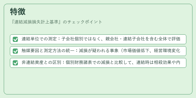 特徴（連結減損損失計上基準）の図解