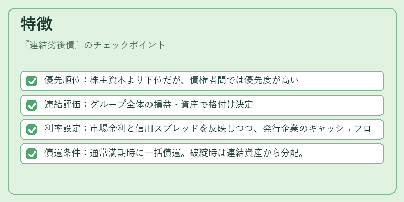 特徴（連結劣後債）の図解