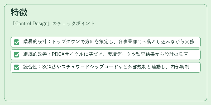 特徴（Control Design）の図解
