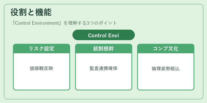 役割と機能（Control Environment）の図解