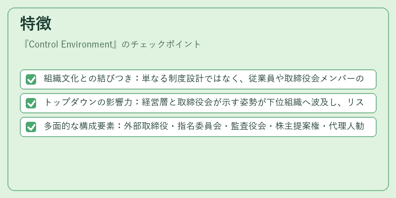 特徴（Control Environment）の図解