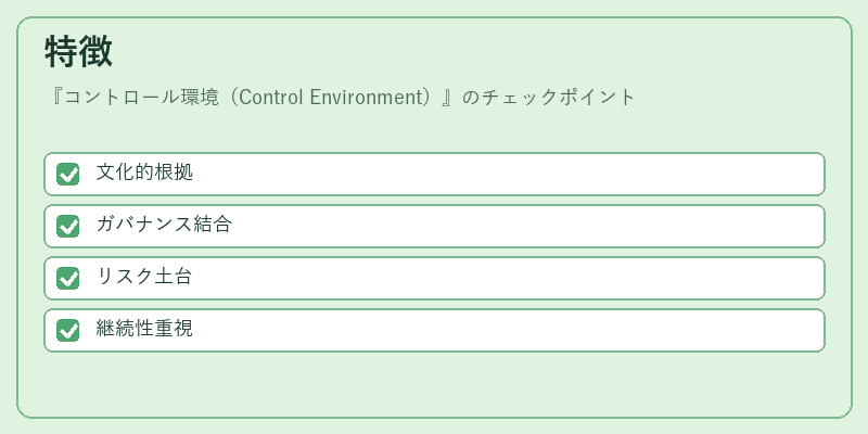 特徴(コントロール環境(Control Environment))の図解