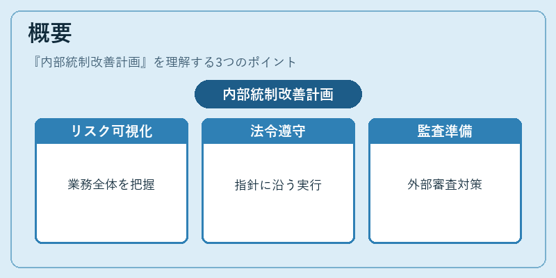 概要（内部統制改善計画）の図解