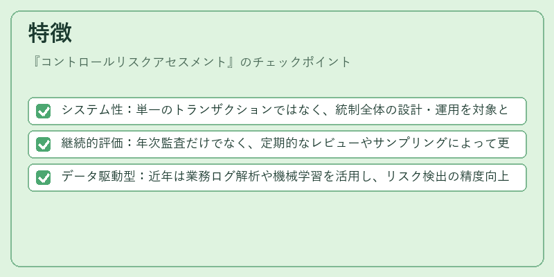 特徴(コントロールリスクアセスメント)の図解