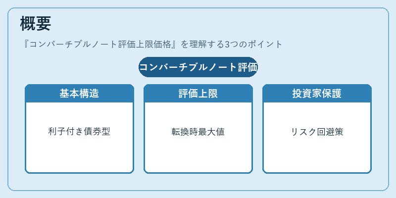 概要（コンバーチブルノート評価上限価格）の図解