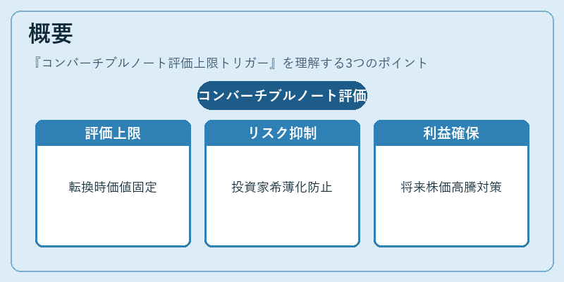概要（コンバーチブルノート評価上限トリガー）の図解