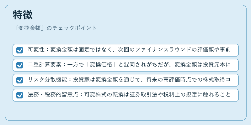 特徴（変換金額）の図解
