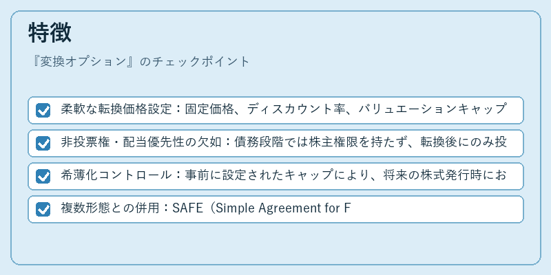 特徴（変換オプション）の図解