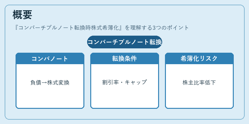 概要(コンバーチブルノート転換時株式希薄化)の図解
