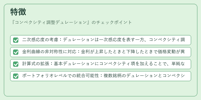 特徴（コンベクシティ調整デュレーション）の図解
