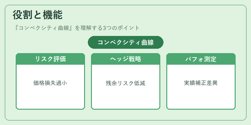 役割と機能(コンベクシティ曲線)の図解