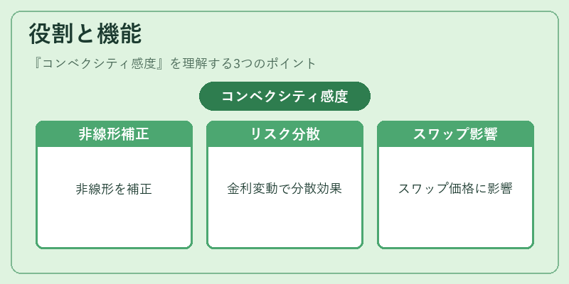 役割と機能（コンベクシティ感度）の図解