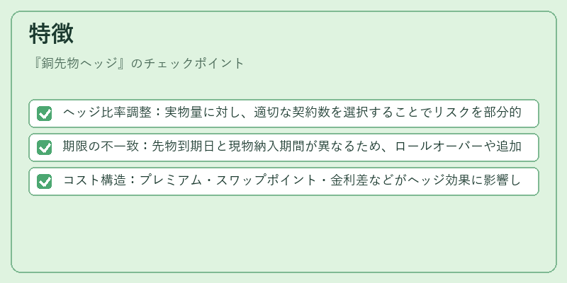 特徴(銅先物ヘッジ)の図解