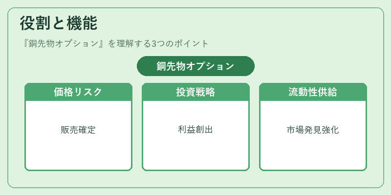 役割と機能（銅先物オプション）の図解