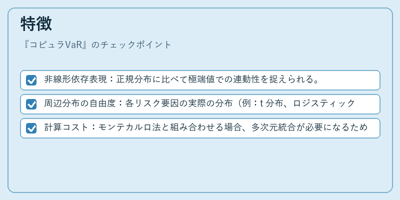 特徴(コピュラVaR)の図解
