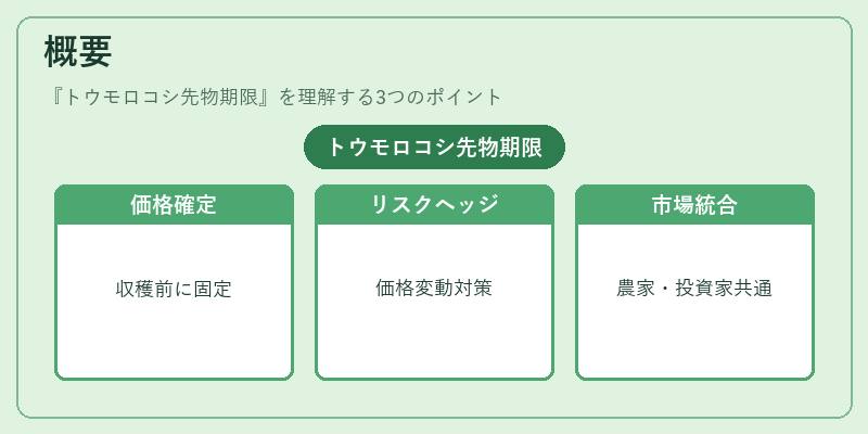 概要(トウモロコシ先物期限)の図解