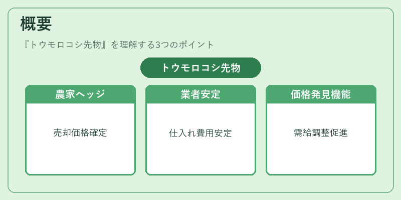 概要（トウモロコシ先物）の図解