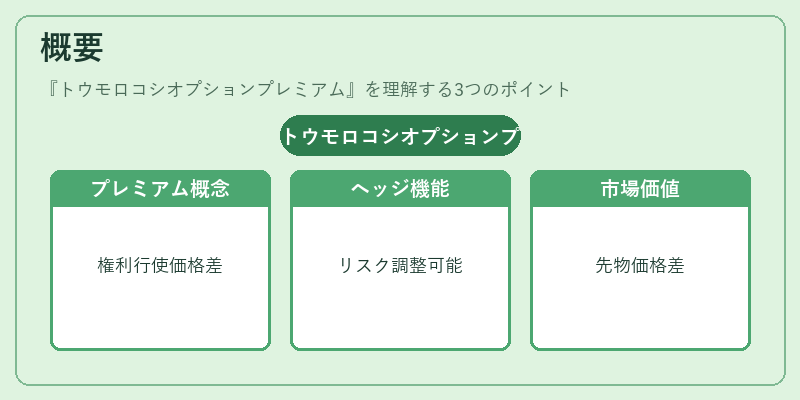 概要（トウモロコシオプションプレミアム）の図解