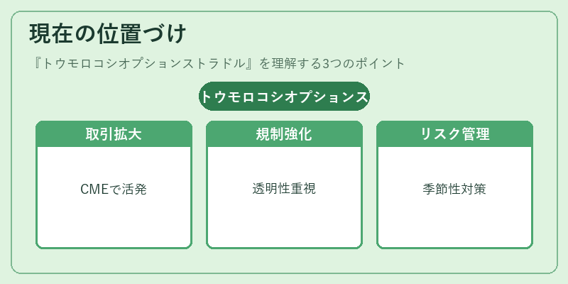 現在の位置づけ(トウモロコシオプションストラドル)の図解