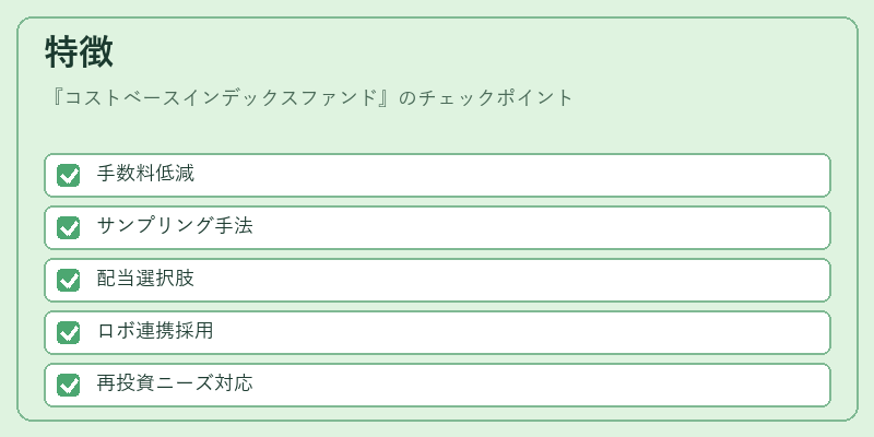 特徴（コストベースインデックスファンド）の図解
