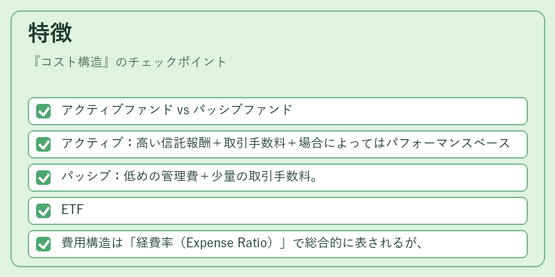 特徴（コスト構造）の図解