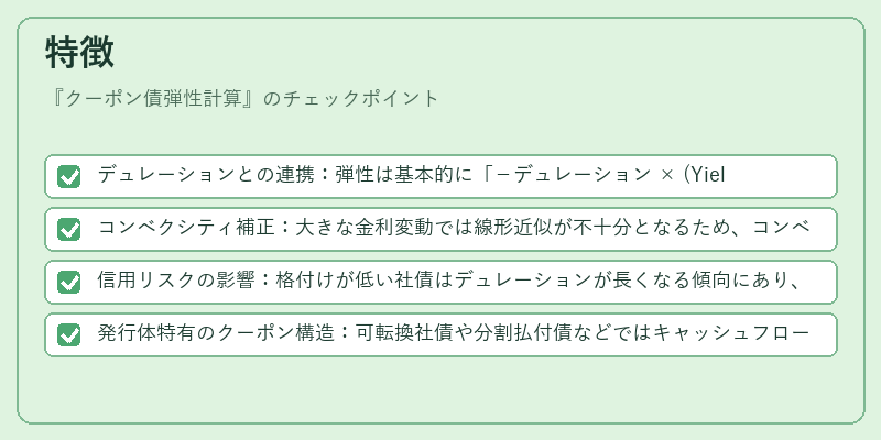 特徴（クーポン債弾性計算）の図解